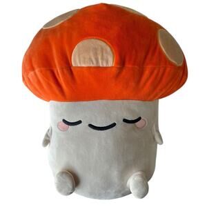 Smoko Orange Mushroom Kawaii Ultra Soft Plush 15"